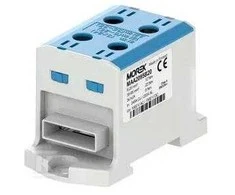 Morek OTL95-2B jungtis mėlyna 2xAl/Cu 6-95mm2 3x1x24 1000V AC/1500V DC Universalus gnybtas su įvadu lanksčiai šynai MAA2095B20