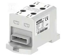 MOREK OTL95-2B jungtis pilka 2xAl/Cu 6-95mm2 3x1x24 1000V AC / 1500V DC Universalus gnybtas su įvadu lanksčiam bėgeliui MAA2095A20