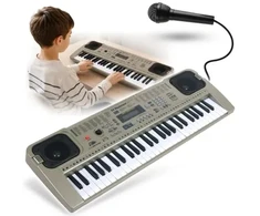 MQ 807 USB KEYBOARD elektroninė edukacinė klaviatūra pilka