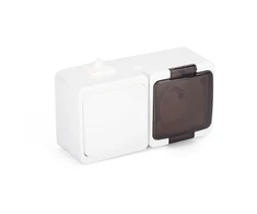 Montis MODUŁ GNIAZDO ELEKTRYCZNE + ŁĄCZNIK NATYNKOWY IP44