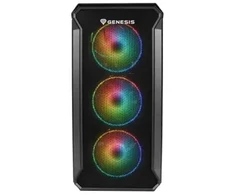 Natec GENESIS korpusas Irid 503 ARGB V2 mATX Mini Tower su langu, juodas
