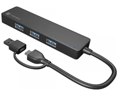 NATEC Hub USB-C 3.0 Mayfly 4 prievadų + adapteris USB-A