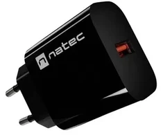 Natec Ribera 18W USB-A juoda
