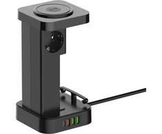 Maitinimo Stotis - Newell GaN Power Cube 8-in-1 su 15W Belaidžiu Įkrovikliu