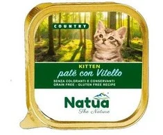 NA2 NATUA Country Kitten Veal – šlapias kačių maistas – 100g