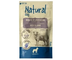 NATURAL ėriena with blueberries - wet dog food - 500g