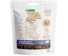 Nature's Protection SC Raudona Coat begrūdis Hypoallergenic &amp; Intestinal Care with lašiša Adult All breeds, begrūdis suaugusių, visų veislių raudonkailių šunų pašaro papildas – skanėstai su lašiša, 150 g