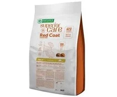 Nature's Protection Superior Care Raudona Coat begrūdis su lašiša Adult Small Breed 10 kg, suaugusių, mažų veislių raudonkailių šunų sausas begrūdis pašaras su lašiša