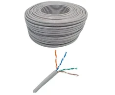 NetRack Tinklo kabelis vytos poros LAN cat 5e UTP 100 m Pilkas (LAN-GY5U-100)