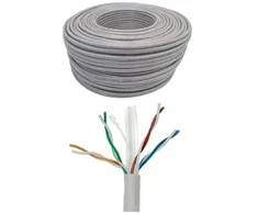 NetRack Tinklo kabelis vytos poros LAN cat 6 UTP 305 m Pilkas (LAN-GY6U-305)