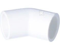 Nibco Alkūnė 417-005, PVC-U, 1/2″x 45°, klijuojamas vidus
