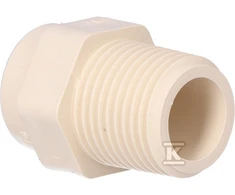 Nibco Mova 4704-005, PVC-C, 1/2″ išor. srieg./klij. vidus