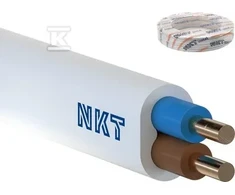 NKT INSTAL YDYP 2X2,5 Baltas 100M