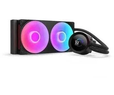 NZXT Kraken Plus RGB 240 procesoriaus „viskas viename“ skysčio aušintuvas, 12 cm, juodas