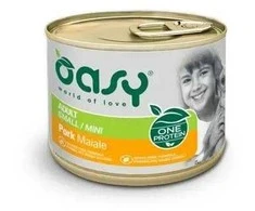 Šunų maistas - Oasy One Protein Adult Small/Mini Pork Wet Food 200g