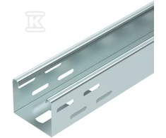 OBO Bettermann OBO šviestuvo bėgelis, aukštis 60 mm, plotis 75 mm, ilgis 3000 mm, galvanizuotas - (3 metrai)