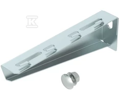 OBO Bettermann Šviesos laikiklis su iškyšomis, 210 mm ilgio, OBO grotelių loveliui, įskaitant varžtų komplektą M10 x 25, galvaniškai cinkuotas.