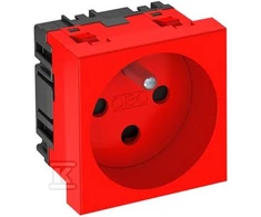 OBO Bettermann Bettermann Maitinimo lizdas M45 single su / u 16A, koduotas raudonas - 6120312