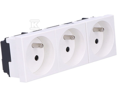 OBO Bettermann Bettermann Maitinimo lizdas M45 trigubas su / U 16A balta - 6120262