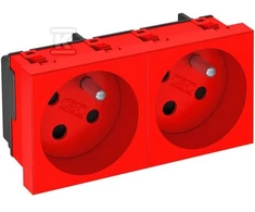 OBO Bettermann Bettermann Maitinimo lizdas M45 dvigubas su / U 16A raudona - 6120324