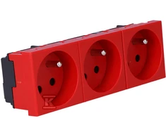 OBO Bettermann Bettermann Maitinimo lizdas M45 trigubas su / U 16A raudona - 6120326