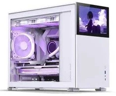 „Jonsbo D31 Screen Micro-ATX“ korpusas, grūdintas stiklas – baltas