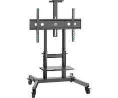 Monitorius ONKRON TS1891-B mobilus pakreipiamas televizoriaus stovas 50"-90" televizoriams, maks. 100 kg, juodas