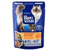 Maisto produktai - OptiVital šlapias kačių maistas su kalakutiena 85g
