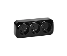 Orno Lizdas „ToDo“ trigubas lizdas 2P+Z IP20, 16A, 230V AC, juodas