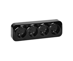 Orno Lizdas Keturgubas „ToDo“ lizdas 2P+Z IP20, 16A, 230V AC, juodas