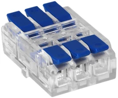 Orno Złączka 3 laidų, dvipusė kompresinė instaliacinė jungtis; bet kokiam 0,75–4 mm² laidui; IEC 250 V / 32 A; 9 vnt. pakuotė.