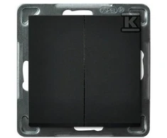 Ospel Sonata žvakidės jungtis 16AX IP20 juodo metalo (ŁP- 2R / m / 33)