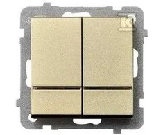 Ospel Sonata 16AX IP20 žvakidės jungtis su šampano aukso šviestuvu (LP-2RS / m / 39)