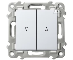 Ospel Ospel Szafir žaliuzių jungiklis ŁP-7ZB/m/00 su mechaniniu užraktu, baltas