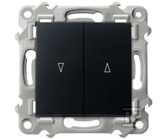 Ospel Ospel Szafir žaliuzių jungiklis ŁP-7Z/m/33, įprastai atidarytas, juodas metalas
