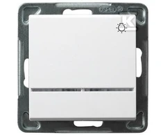 Ospel Sonata 10AX IP20 šviesos mygtukas su baltu apšvietimu (LPG- 5RS / m / 00)