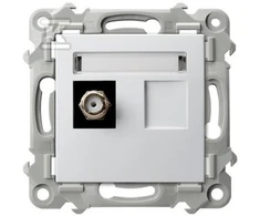 Ospel antenos lizdas Ospel Szafir GPA-1ZF/m/00 tipo F, vienas baltas