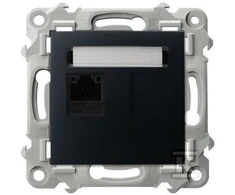 Ospel Ospel Szafir GPK-1Z/K/m/33 vienvietis kompiuterio lizdas, kat. 5e MMC, juodas metalinis