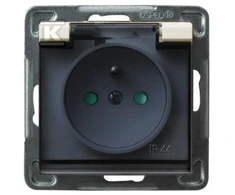 Ospel Sonata Hermeza Sonata single ecru su / u 16A IP44 su apertūra (GPH- 1RZP / md)