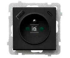 Ospel GN.1-KR.Z/U PRZ.+USB Juodas MAT SONATA