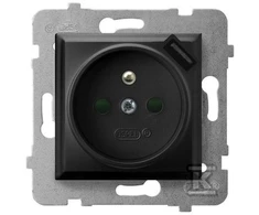 Ospel Vieno lizdo Ospel Aria GP-1UZPUSB / m / 33 su įžeminimu su įžeminimu, su USB įkrovikliu 2.1A metalinis