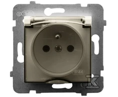 Ospel ARIA Atsparus purslams lizdas su IP44, skaidrus dangtelis, ecru GPH-1UZ/m/27/d
