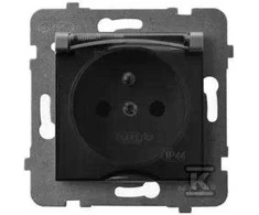 Ospel ARIA Purslams atsparus lizdas su IP44 permatomu dangteliu pilkas matinis GPH-1UZ/m/70/d