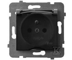 Ospel ARIA Purslams atsparus lizdas su IP44 permatomu dangteliu pilkas matinis GPH-1UZ/m/70/d