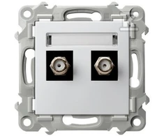Ospel antenos lizdas Ospel Szafir GPA-2ZF/m/00 tipo F dvigubas baltas