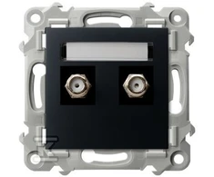 Ospel antenos lizdas Ospel Szafir GPA-2ZF/m/33 tipo F dvigubas juodas metalinis