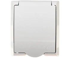 Ospel GNH-1HZ/00/w FALA Vienas hermetiškas lizdas su IP44 baltu dangteliu / be jo GNH-1HZ/00/w