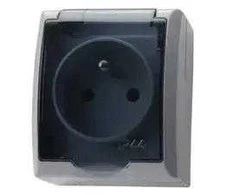 Ospel GNH-1HZ/71/d FALA Vienas hermetiškas lizdas su įžeminimu IP44 pelenai GNH-1HZ/71/d
