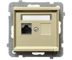 Ospel Kompiuterių lizdai Single sonata RJ45 5E šampano aukso (GPK-1R / K / m / 39)