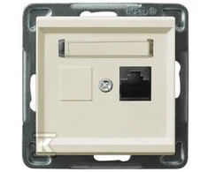 Ospel Kompiuterių lizdai Single sonata RJ45 5E ecru (GPK-1R / K / m / 27)